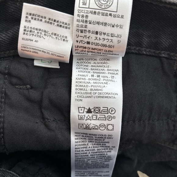 Levi’s women's 94 Baggy Wide Leg Jeans Black Size-31X31 New W Tag 100% cotton - Picture 11 of 15